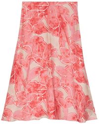Kiton - Floral-print Silk Midi Skirt - Lyst