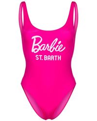 Mc2 Saint Barth - X Barbie Lora Badeanzug mit Logo-Print - Lyst
