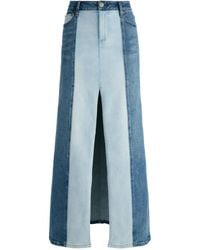 Alice + Olivia - Jupe En Jean Rye À Design Bicolore - Lyst