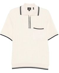 Mackage - Zip-Neck Ribbed-Knit Polo Shirt - Lyst