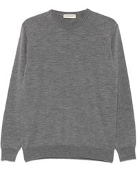 SERGIO MORETTI FIRENZE - Crew Neck Ribbed-Trim Sweater - Lyst