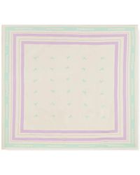 Patrizia Pepe - Logo-Print Fly-Motif Striped Scarf - Lyst