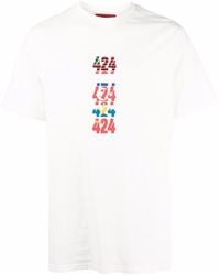 424 - T-Shirt mit Flags-Print - Lyst