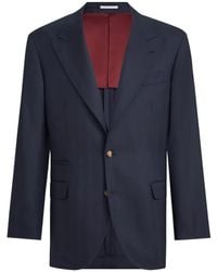 Brunello Cucinelli - Virgin-Wool Chevron Tailor Blazer With Peak Lapels - Lyst
