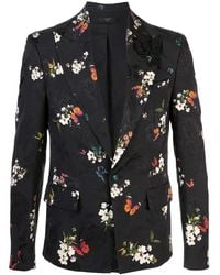 Amiri - Floral Embroidered Printed Blazer - Lyst