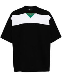 Kolor - Stripe-detail Jersey T-shirt - Lyst