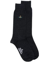 Vivienne Westwood - Orb-Embroidered Logo-Print Socks - Lyst