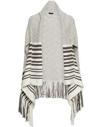 Voz - Drapiertes Cape Mit V-Ausschnitt - Lyst