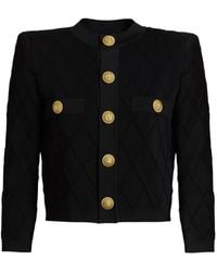 Balmain - Cropped Cardigan - Lyst