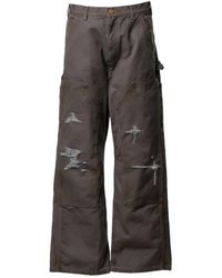 KAMIYA - Boro Distressed Painter Trousers - Lyst