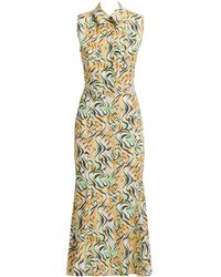 Marni - Floral-print Cut-out Midi Shirt Dress - Lyst