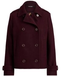 Ralph Lauren - Double-Breasted Cropped Coat - Lyst