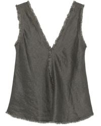 P.A.R.O.S.H. - Blouse À Col V Et Franges - Lyst