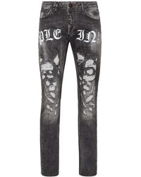 Philipp Plein - Denim Trousers Super Straight Cut Tm - Lyst