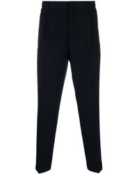 Emporio Armani - Pressed-crease Skinny Trousers - Lyst