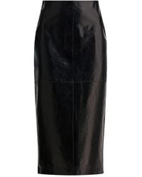Max Mara - レザーパネル スカート - Lyst