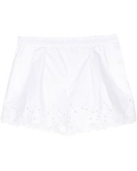 Dice Kayek - Embroidered Cotton Shorts - Lyst