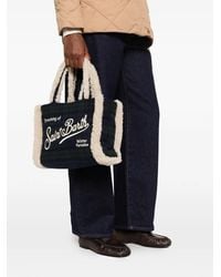 MC2 Saint Barth - Colette Tartan Shearling-Effect Tote Bag - Lyst