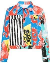 Charles Jeffrey - Giacca Denim Con Stampa Grafica - Lyst