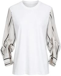 3.1 Phillip Lim - Striped-Detail T-Shirt - Lyst