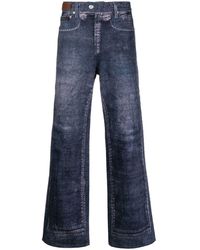 Ahluwalia Denim Straight-Leg-Jeans mit Kachelmuster in Blau für Herren ...