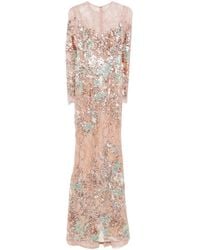 Elie Saab - Robe Longue Celestial À Détails En Dentelle - Lyst