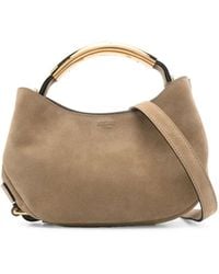 Moschino - Handle Me Suede Tote Bag - Lyst