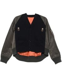 Sacai - Panelled Hybrid Bomber Jacket - Lyst