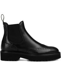 Doucal's - Wingtip Chelsea Leather Boots - Lyst