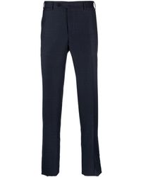 Canali - Pressed-crease Wool Straight-leg Trousers - Lyst
