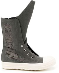 Rick Owens - Sneaker-Boots im Distressed-Look - Lyst