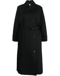 BOSS - Single-breasted Belted Trench Coat - Lyst