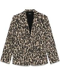 Theory - Blazer Con Motivo De Leopardo - Lyst