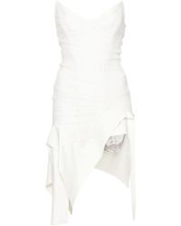 Mugler - Asymmetric Bustier Mini Dress - Lyst