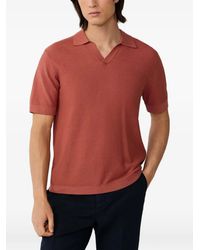 Hackett - Riviera-Collar Textured-Knit Polo Shirt - Lyst