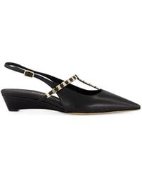 Ferragamo - Ardea Chain-Link Slingback Pumps - Lyst