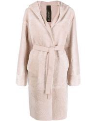 Blancha - Reversible Belted Shearling Coat - Lyst