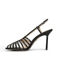 Lola Cruz - Snakeskin-Effect Cage Sandals - Lyst