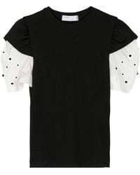 Toga - Beaded Sleeves T-shirt - Lyst