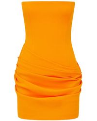 Alex Perry - Strapless Draped Mini Dress - Lyst