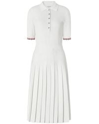 Thom Browne - Rib-Stitch Midi Polo Dress - Lyst