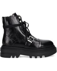AllSaints - 55Mm Astriid Buckle Lace-Up Boots - Lyst