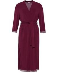 Eres - Violette Graph Lace-Trimmed Robe - Lyst