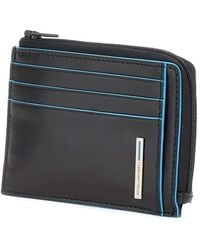 Piquadro - Zip Leather Cardholder - Lyst