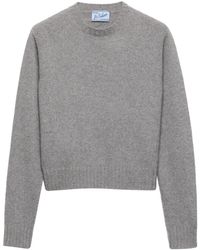 Prada - Ribbed Knit Cashmere Jumper - Lyst