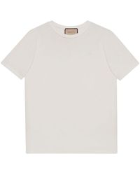 Gucci - Logo-embroidered Short-sleeve T-shirt - Lyst