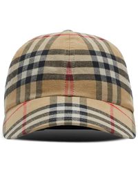 Burberry - Check Motif Baseball Cap - Lyst