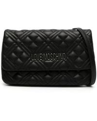 Love Moschino - Logo-plaque Quilted Crossbody Bag - Lyst
