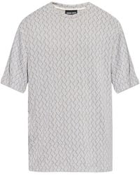 Giorgio Armani - Geometric-Patterned T-Shirt - Lyst