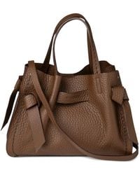 VISONA - Vittoria Grained-Leather Knotted-Detail Tote Bag - Lyst